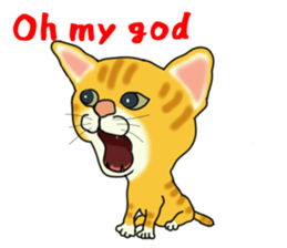 Cute tiger cat sticker #1740011