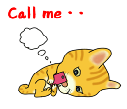 Cute tiger cat sticker #1740017