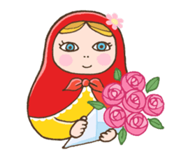 matryoshka girl "Nina" sticker #1740348