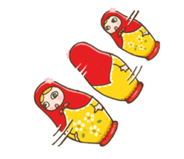 matryoshka girl "Nina" sticker #1740355