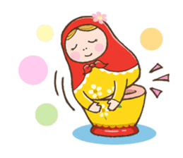 matryoshka girl "Nina" sticker #1740356