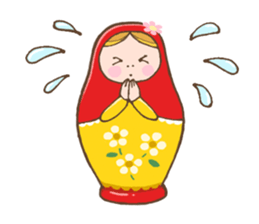 matryoshka girl "Nina" sticker #1740366