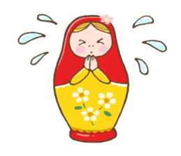 matryoshka girl "Nina" sticker #1740366