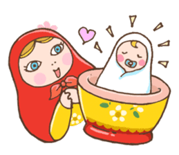 matryoshka girl "Nina" sticker #1740369