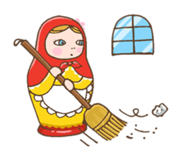 matryoshka girl "Nina" sticker #1740375