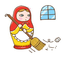 matryoshka girl "Nina" sticker #1740375