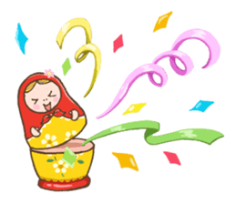 matryoshka girl "Nina" sticker #1740379