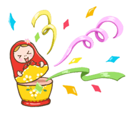 matryoshka girl "Nina" sticker #1740379
