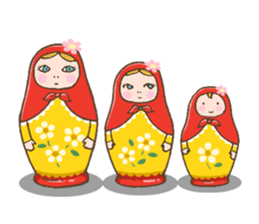 matryoshka girl "Nina" sticker #1740383