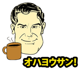 American Comic Man speaks Japanese sticker #1740954