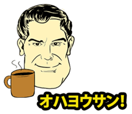 American Comic Man speaks Japanese sticker #1740954