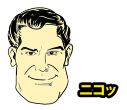 American Comic Man speaks Japanese sticker #1740979