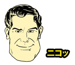 American Comic Man speaks Japanese sticker #1740979
