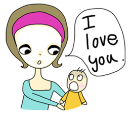 Mommy love you sticker #1741250