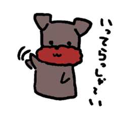 Yorkie Marron that floppy ears 2 sticker #1741633