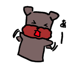 Yorkie Marron that floppy ears 2 sticker #1741646