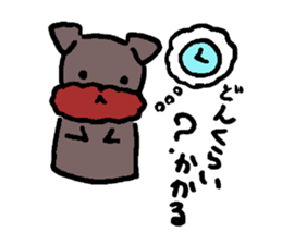 Yorkie Marron that floppy ears 2 sticker #1741649