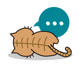 Striped cat & white cat 2 sticker #1741908