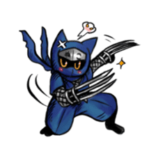 Ninja cat nekota salmon sticker #1742105