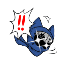 Ninja cat nekota salmon sticker #1742113