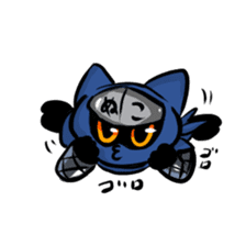 Ninja cat nekota salmon sticker #1742127
