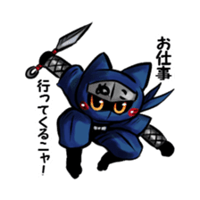 Ninja cat nekota salmon sticker #1742135