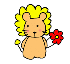 Lion of the bashful type sticker #1743106