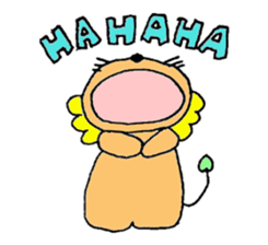 Lion of the bashful type sticker #1743107