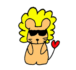 Lion of the bashful type sticker #1743109