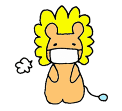 Lion of the bashful type sticker #1743120