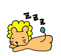 Lion of the bashful type sticker #1743129