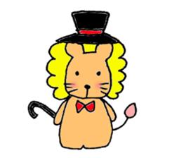 Lion of the bashful type sticker #1743136