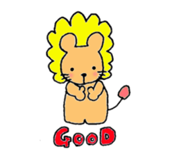 Lion of the bashful type sticker #1743137