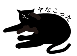 black cat Japanese sticker #1744204