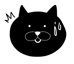 black cat Japanese sticker #1744210