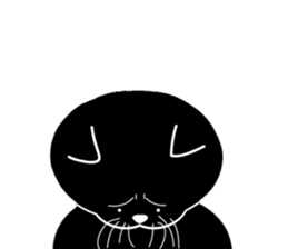 black cat Japanese sticker #1744216