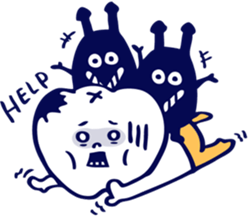 Pretty teeth & Streptococcus mutans sticker #1744324