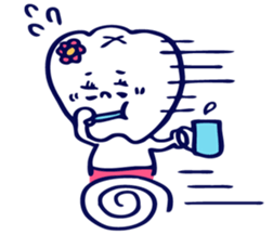 Pretty teeth & Streptococcus mutans sticker #1744327