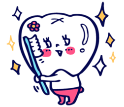 Pretty teeth & Streptococcus mutans sticker #1744344