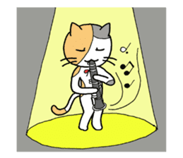 Clarinet Kitty sticker #1745665