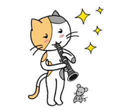 Clarinet Kitty sticker #1745667