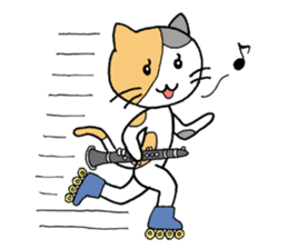 Clarinet Kitty sticker #1745668
