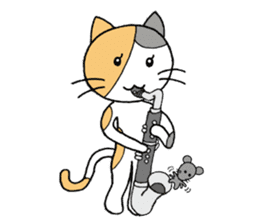 Clarinet Kitty sticker #1745670