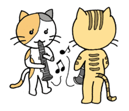 Clarinet Kitty sticker #1745671