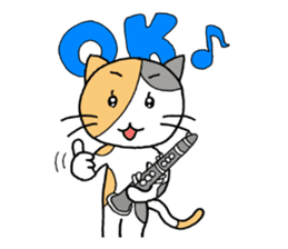 Clarinet Kitty sticker #1745678
