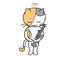 Clarinet Kitty sticker #1745680