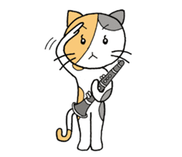 Clarinet Kitty sticker #1745684