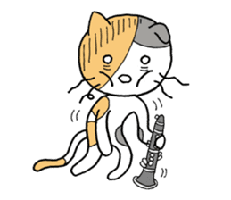 Clarinet Kitty sticker #1745685