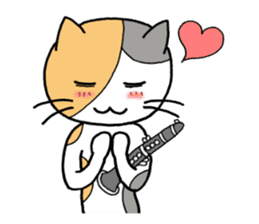 Clarinet Kitty sticker #1745686