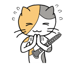 Clarinet Kitty sticker #1745687